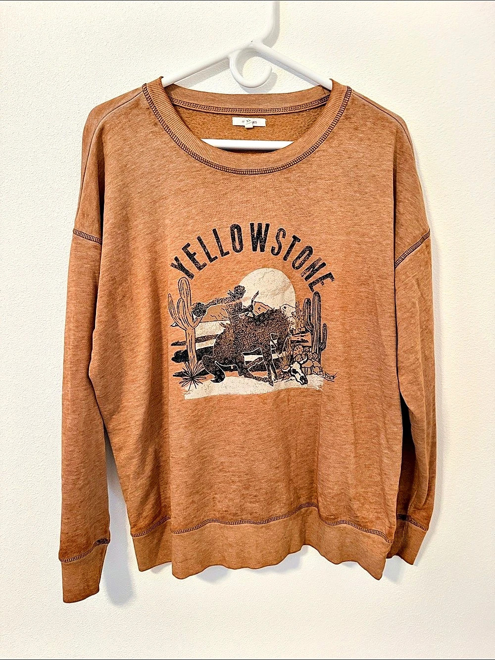 Maurices Yellowstone Western Graphic Sweatshirt Brown XL